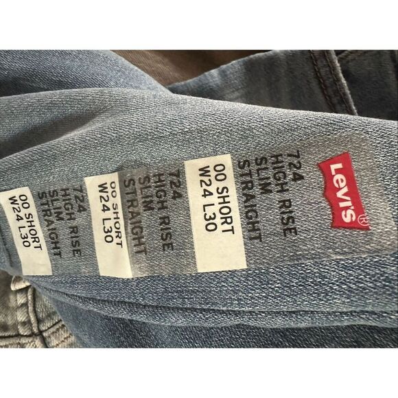 Levi's Women's 724 High Rise Straight Jeans 00 24x30 - Picture 7 of 8